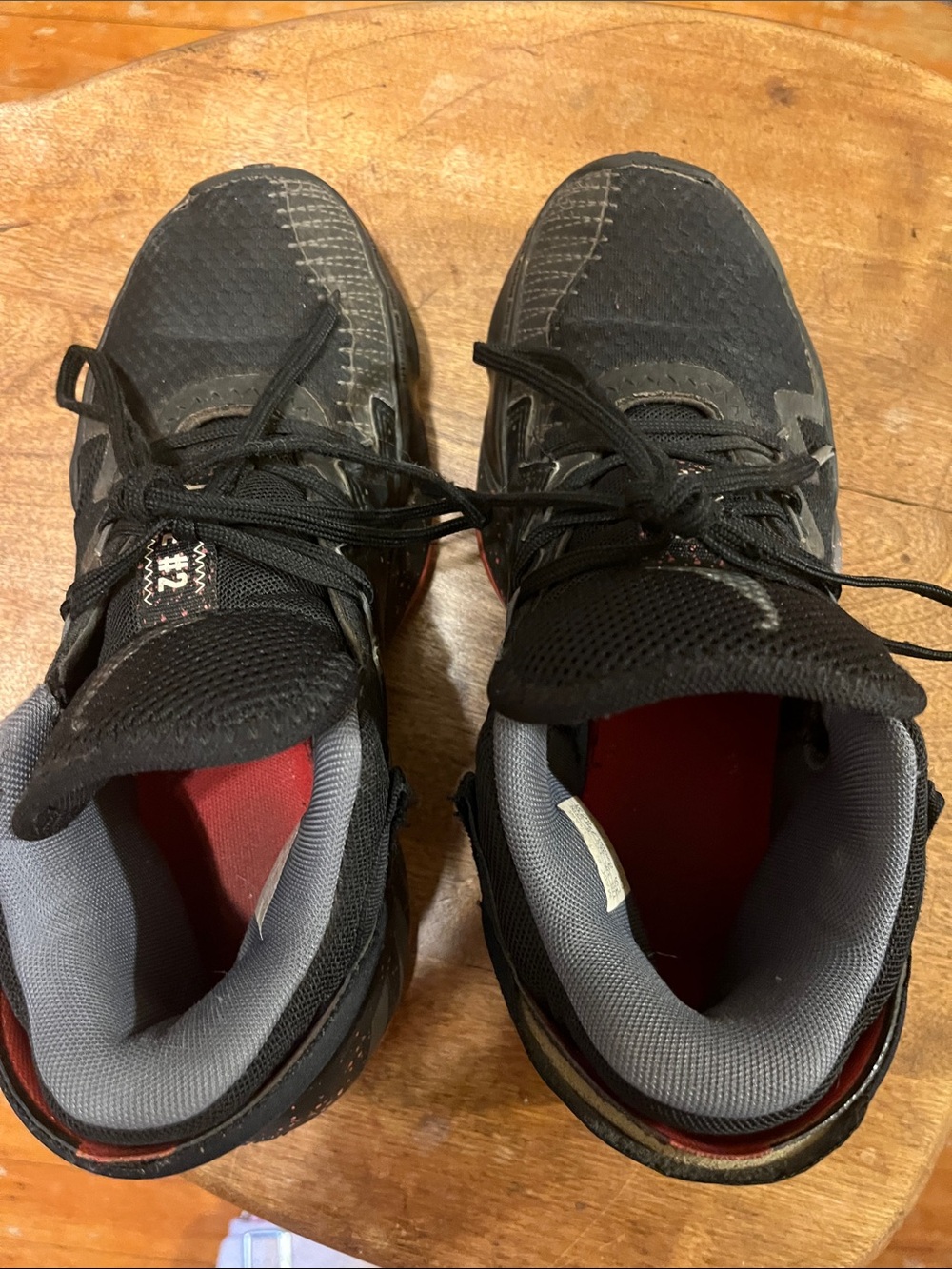adidas Kids Black and Red Athletic Sneakers